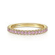Gabriel & Co. LR50889Y4JPS 14k Yellow Gold Pink Sapphire Stackable Ring