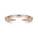 Gabriel & Co. LR51177K45JJ 14K Rose Gold Open Diamond Tipped Stackable Ring