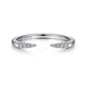 Gabriel & Co. LR51177W45JJ 14K White Gold Open Diamond Tipped Stackable Ring
