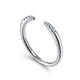 Gabriel & Co. LR51177W45JJ 14K White Gold Open Diamond Tipped Stackable Ring
