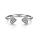 Gabriel & Co. LR51261W45JJ Split 14K White Gold Pavé Diamond Heart Ring
