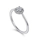 Gabriel & Co. LR51264W45JJ 14K White Gold Diamond Halo Promise Ring