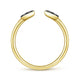 Gabriel & Co. LR51283Y4JBD 14K Yellow Gold Teardrop Pavé Black Diamond Cluster Split Ring