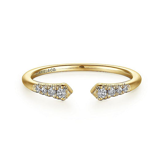 Gabriel & Co. LR51284Y45JJ 14K Yellow Gold Split Diamond Stackable Ring