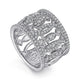 Gabriel & Co. LR51336W45JJ 14K White Gold Wide Open Pattern Diamond Ring