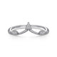 Gabriel & Co. LR51459W45JJ 14K White Gold Diamond Cluster Chevron Ring