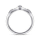 Gabriel & Co. LR51459W45JJ 14K White Gold Diamond Cluster Chevron Ring
