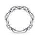Gabriel & Co. LR51461W45JJ 14K White Gold Diamond Oval Link Chain Ladies Ring