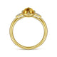 Gabriel & Co. LR51462Y45CT 14K Yellow Gold Three Stone Citrine and Diamond Ring