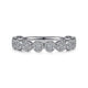 Gabriel & Co. LR51478W45JJ 14K White Gold Round Diamond Pavé Cluster Ring