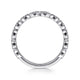 Gabriel & Co. LR51478W45JJ 14K White Gold Round Diamond Pavé Cluster Ring