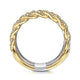 Gabriel & Co. LR51517M45JJ 14K White-Yellow Gold Wide Band Layered Diamond Easy-Stackable in size 11.4mm width