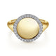 Gabriel & Co. LR51521Y45JJ 14K Yellow Gold Pinky Signet Ring with Diamond Halo