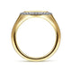 Gabriel & Co. LR51521Y45JJ 14K Yellow Gold Pinky Signet Ring with Diamond Halo