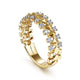 Gabriel & Co. LR51546Y45JJ 14K Yellow Gold Geometric Diamond Station Grommet Ring