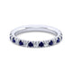 Gabriel & Co. LR51581W45SA 14K White Gold Sapphire and Diamond Stackable Band