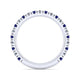Gabriel & Co. LR51581W45SA 14K White Gold Sapphire and Diamond Stackable Band