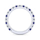 Gabriel & Co. LR51582W45SA 14K White Gold Sapphire and Diamond Stackable Band