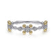 Gabriel & Co. LR51612M45JJ 14K Yellow-White Gold Beaded Diamond Stackable Ring