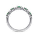 Gabriel & Co. LR51614W45EA 14K White Gold Alternating Round Diamond and Emerald Ring