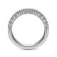 Gabriel & Co. LR51639W45JJ 14K White Gold Three Row Diamond Band