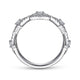 Gabriel & Co. LR51683W45JJ 14K White Gold Diamond Station Stackable Ring