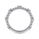 Gabriel & Co. LR51685W45JJ 14K White Gold Bujukan Ball and Diamond Station Ring