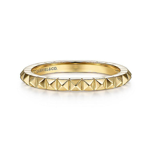 Gabriel & Co. LR51692Y4JJJ 14K Yellow Gold Pyramid Stackable Band