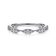 Gabriel & Co. LR51696W45JJ 14K White Gold Diamond Cluster Station Stackable Ring