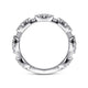 Gabriel & Co. LR51696W45JJ 14K White Gold Diamond Cluster Station Stackable Ring