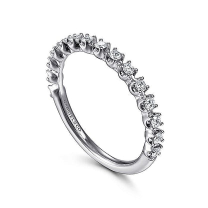 Gabriel & Co. LR51698W45JJ 14K White Gold Single Prong Diamond Band