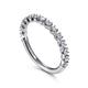Gabriel & Co. LR51698W45JJ 14K White Gold Single Prong Diamond Band