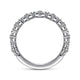Gabriel & Co. LR51700W45JJ 14K White Gold Diamond Cluster Station Stackable Ring