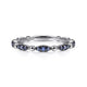 Gabriel & Co. LR51704W4JSA 14K White Gold Cluster Sapphire and Bujukan Ball Stackable Ring