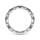 Gabriel & Co. LR51704W4JSA 14K White Gold Cluster Sapphire and Bujukan Ball Stackable Ring