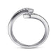 Gabriel & Co. LR51723W45JJ 14K White Gold Diamond Pavé Bypass Open Ring