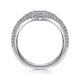 Gabriel & Co. LR51736W45JJ 14K White Gold Multi Row Diamond Chevron Ring