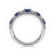 Gabriel & Co. LR51738W45SA 14K White Gold Round Sapphire and Diamond Ring