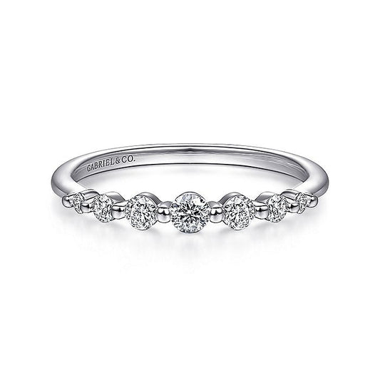 Gabriel & Co. LR51740W45JJ 14K White Gold Single Prong Diamond Ring