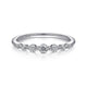 Gabriel & Co. LR51740W45JJ 14K White Gold Single Prong Diamond Ring