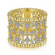 Gabriel & Co. LR51743Y45JJ 14K Yellow Gold Wide Bujukan Ball and Diamond Statement Ring