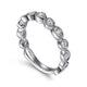 Gabriel & Co. LR51750W45JJ 14K White Gold Geometric Diamond Stackable Ring