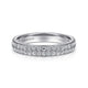 14K White Gold Diamond Pavé Band Ring