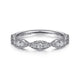 Gabriel & Co. LR51762W45JJ 14K White Gold Marquise Diamond Cluster Stackable Ring