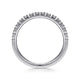 Gabriel & Co. LR51763W45JJ 14K White Gold Diamond Stackable Band
