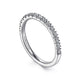 Gabriel & Co. LR51763W45JJ 14K White Gold Diamond Stackable Band
