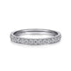 14K White Gold Diamond Pavé Band Ring