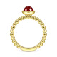 Gabriel & Co. LR51789Y4JGN 14K Yellow Gold Bezel Set Garnet Bujukan Ring