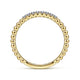 Gabriel & Co. LR51823Y45JJ 14K Yellow Gold Bujukan Bead and Diamond Stackable Ring