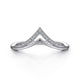 Gabriel & Co. LR51826W45JJ 14K White Gold Curved Double Row Diamond V Ring